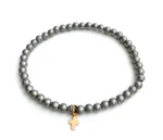 Luxe Cross Bracelet - Light Gray