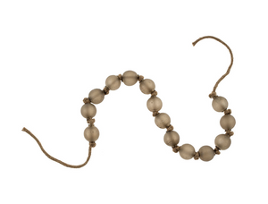 Beach Glass Beads Frosted Smoke