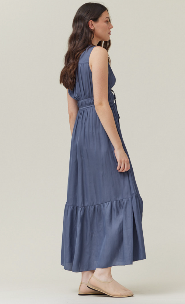 Amalia Satin Maxi Dress The Barefoot Cottage Amalia Satin Maxi Dress The Barefoot Cottage