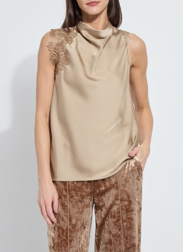 Teresa Guipure Lace Trim Tank