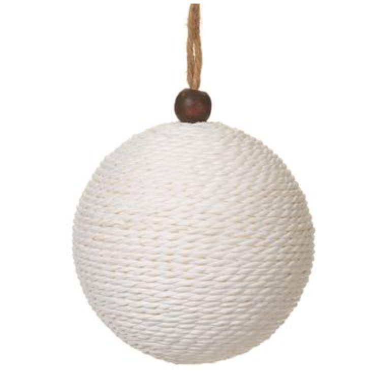 White Jute Ornament