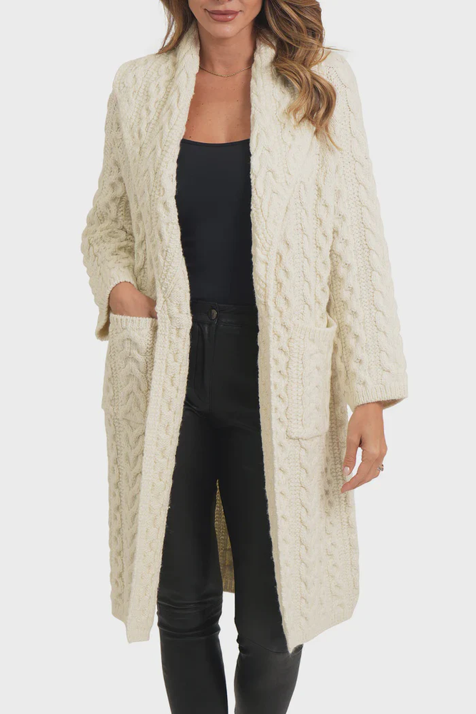 Trevor Long Cable Knit Cardigan