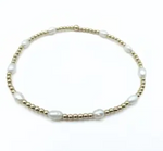 Petite Patterned Rice Pearl Bracelet