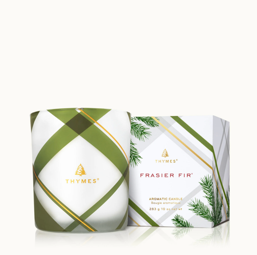 Frasier Fir Frosted Plaid Candle