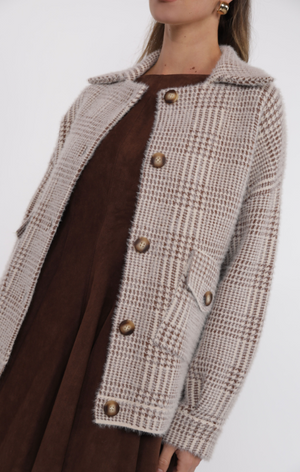 Lola Plaid Sweater Jacket