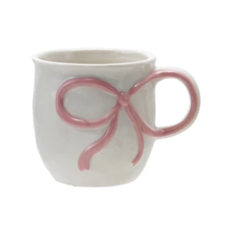 Bow Handle Stoneware Mug