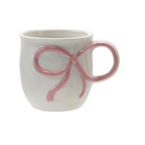 Bow Handle Stoneware Mug