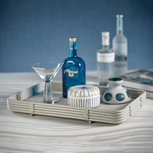 Avalon Grey Rattan Serving Tray