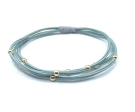 Water Pony Hair Band - Light Green & Gray