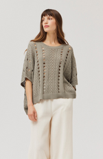 Draped Crochet Sweater