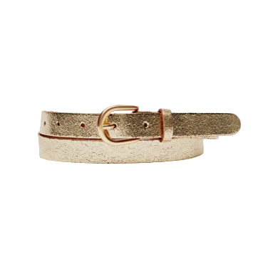 Metallic Skinny Belt