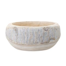 Whitewash Paulownia Bowl