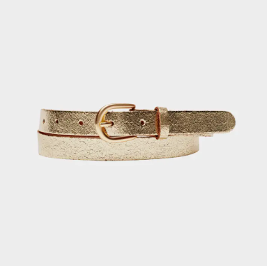 Metallic Skinny Belt