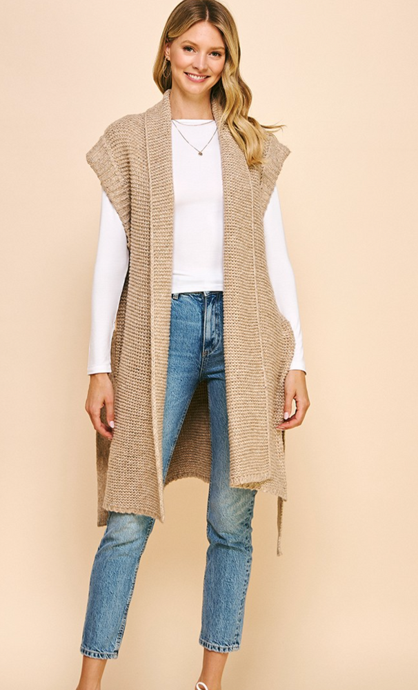 Belted Sweater Cardigan