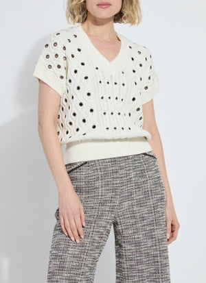 Claudie Eyelet Sweater Vest