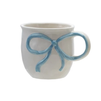 Bow Handle Stoneware Mug