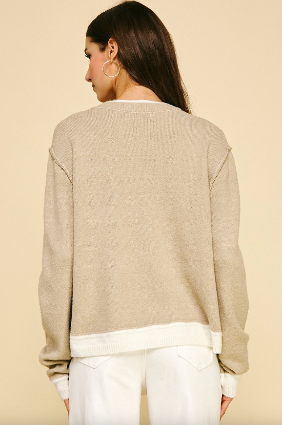 Colorblock Drop Shoulder Sweater