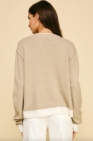 Colorblock Drop Shoulder Sweater
