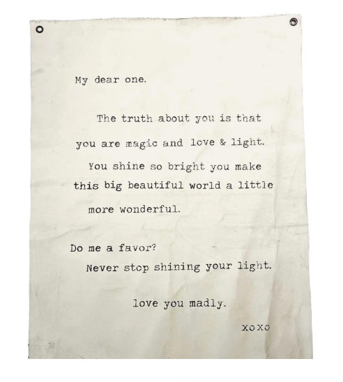 Never Stop Shining Canvas Wall Hanging