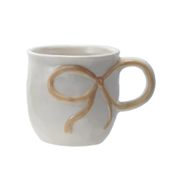 Bow Handle Stoneware Mug
