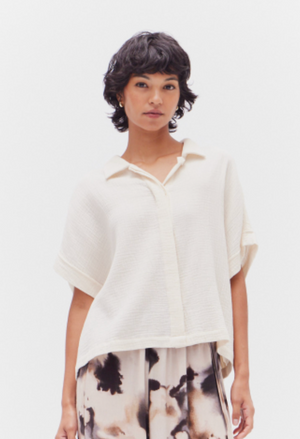 Gauzy Button Down