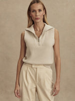 amina half zip knit