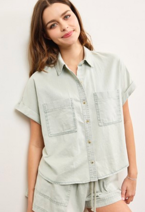 Pocket Front Button Up Shirt