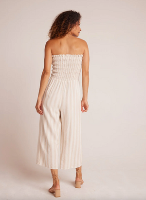 Smocked Strapless Jumpsuit