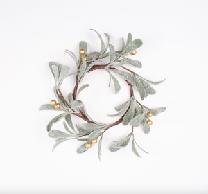 Frosted Mistletoe Candle Ring