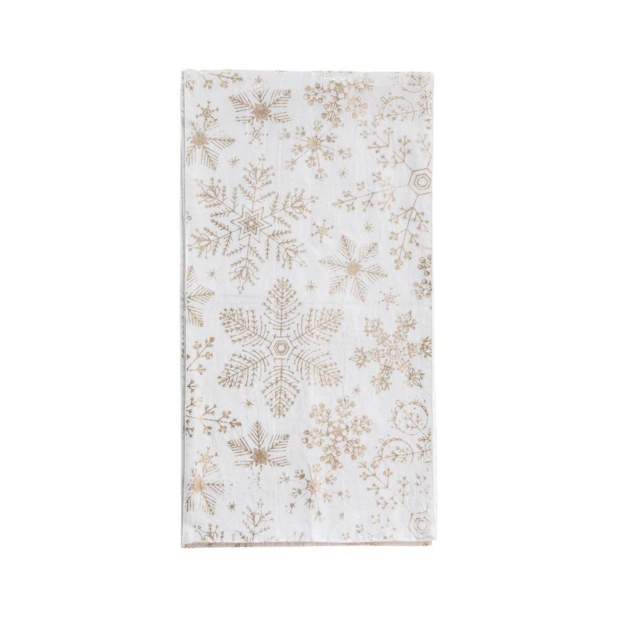 Gold Snowflake Table runner
