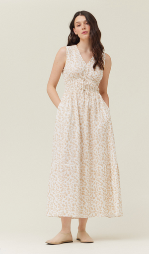 Floral Print Gauze Maxi Dress