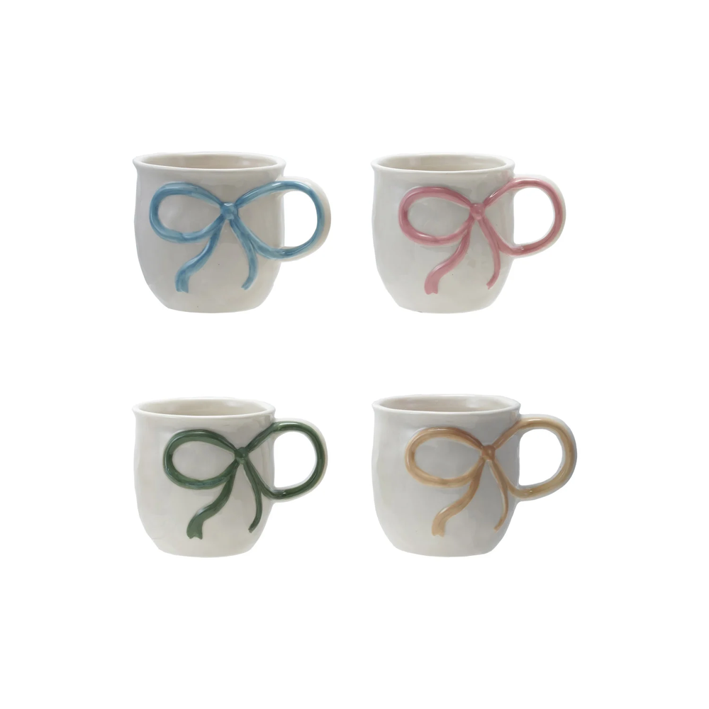 Bow Handle Stoneware Mug
