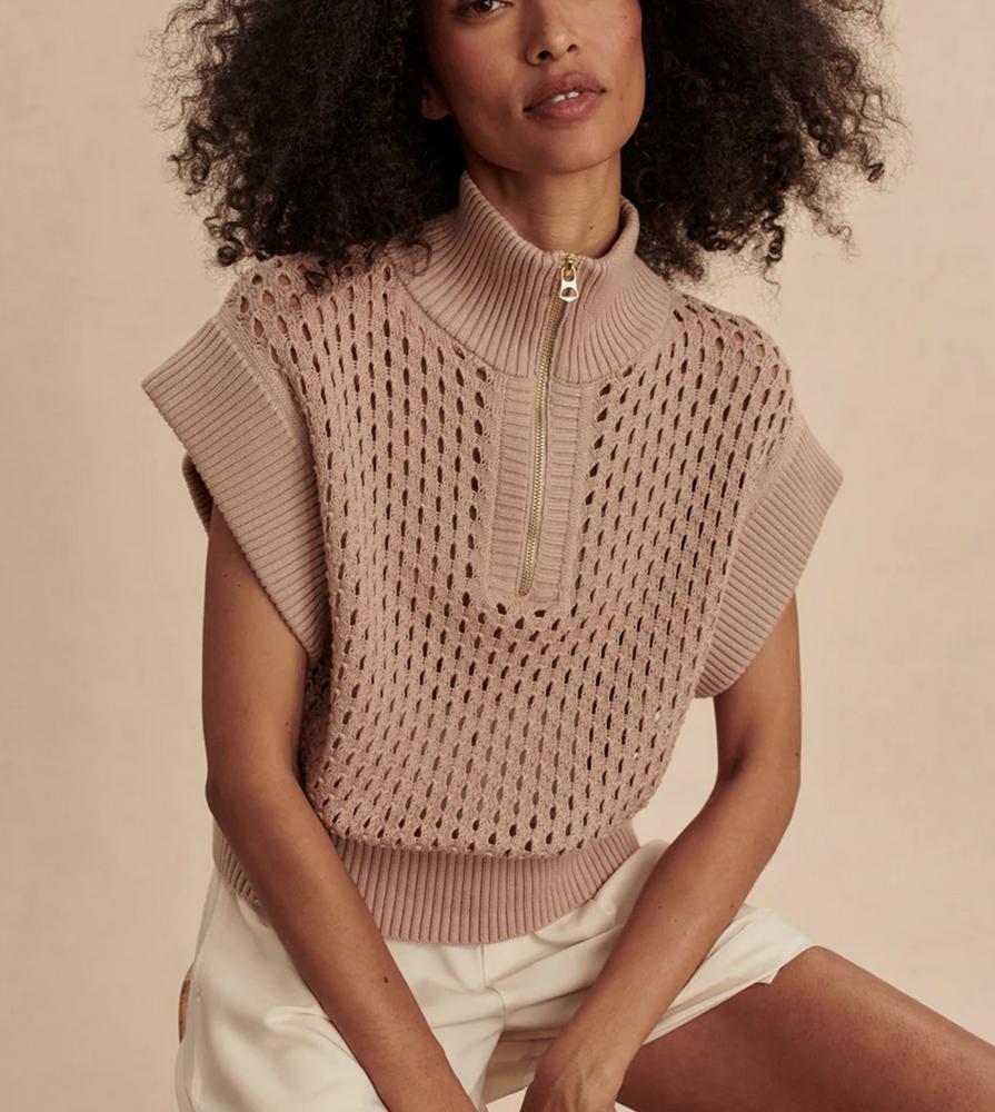 Gaines Half Zip Knit Top