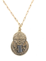 Saint II - St. Benedict Coin Necklace