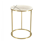 Blake Marble and Gold Inlay Side Table