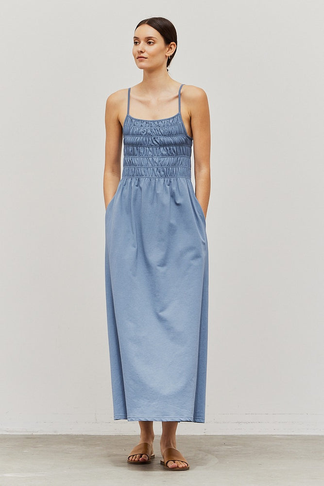 Cotton Smocked Top Maxi Dress – The Barefoot Cottage Cotton Smocked Top Maxi Dress – The Barefoot Cottage