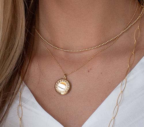 
            
                Load image into Gallery viewer, 16&amp;quot; Cherish Small Gold Locket Necklace
            
        