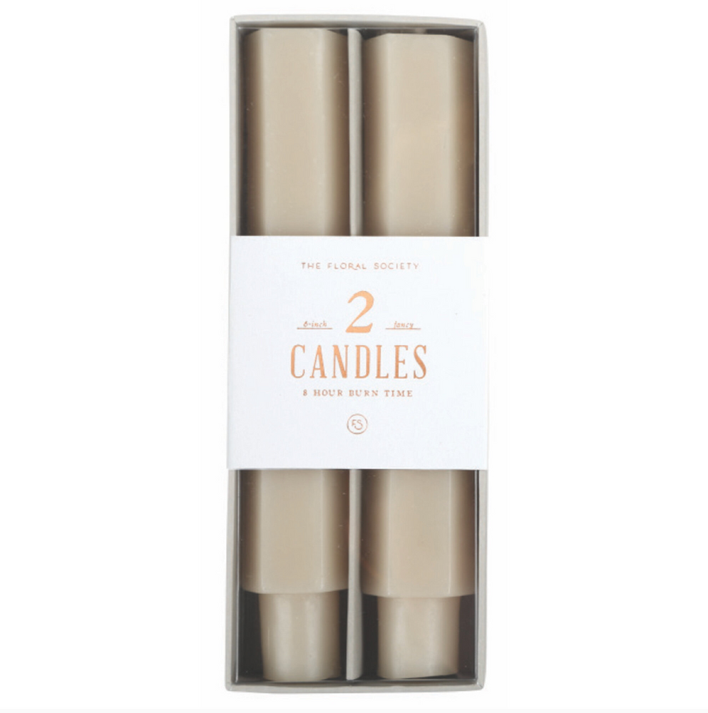 Fancy Taper Candle Pair 6"