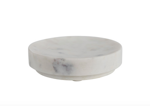 Round White Marble Soap Dish