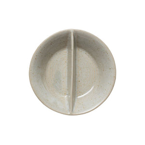 Divided Stoneware Pinch Pot