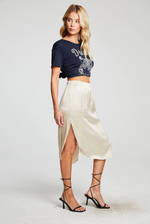 Stretch Silky Basics Midi Skirt
