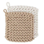 Crochet Pot Holder - Taupe