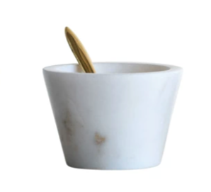 
            
                Load image into Gallery viewer, Tapered Marble Salt Cellar with Spoon
            
        