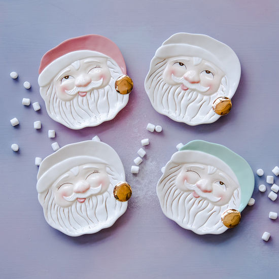 Papa Noel Ceramic Cookie Plate