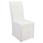 Skirted Upholstered Linen Dining Chair