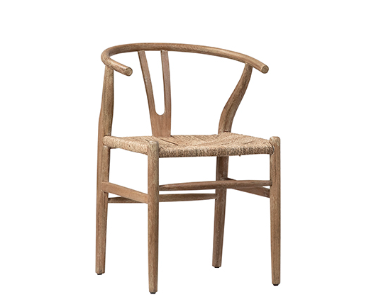 Myra Woven Seat & Natural Wood Frame Chair