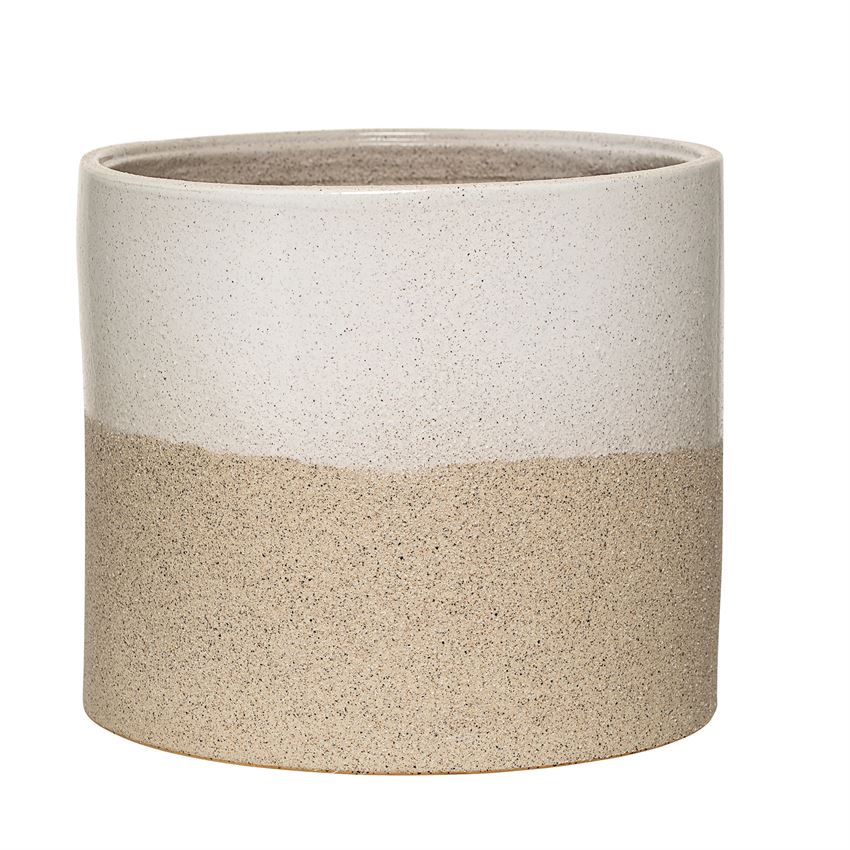 
            
                Load image into Gallery viewer, Barbara Stoneware Two Tone Textured Planter
            
        