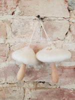Wood & Ivory Felt Mushroom Ornament