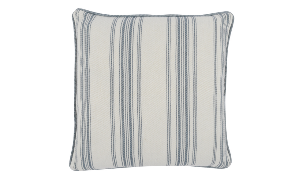 Linen Stripe Miami Blue Pillow