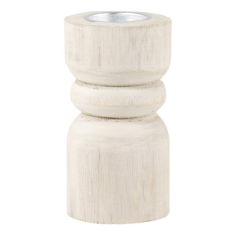 Natural Wood Candle Holder - Medium